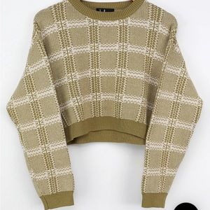 Lulus Green Cropped Sweater